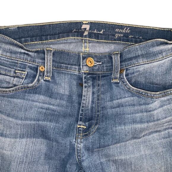 7 For All Mankind Women's Gwenevere Ankle Mid Rise Jeans Size 27 - Picture 1 of 7